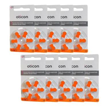 Imagem de 60 Baterias Pilha Nº 13 Oticon Aparelho Audição 10 Cart Novo