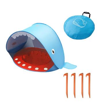 Imagem de de praia para bebês portátil com sombra para piscina prote??o prote??o solar para brinquedos ao ar livre piscina para crian?as/895(Baleia Azul)