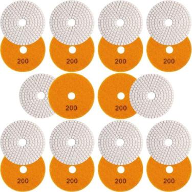 Imagem de 10 X Lixas Discos Grão Liso 4 Pol.100mm Diamantada Granito Mármore KaQ