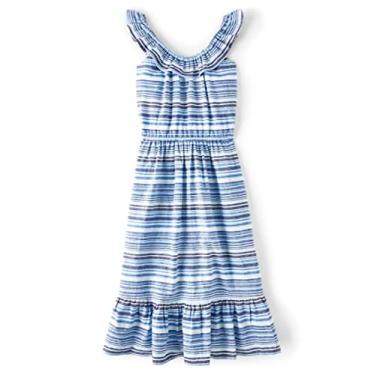 Imagem de Gymboree Vestido de manga esvoaçante para meninas, Azul festa, GG