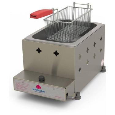 Imagem de Tacho Fritador Retangular Fritura 1 Cesto Gas 5 Litros óleo Pr-10g - Progás