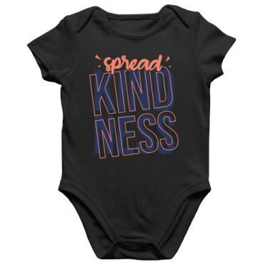 Imagem de Body Bebê Algodão Spread Kindness - Foca na Moda, Preto, P