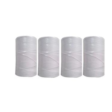 Imagem de Barbante De Algodão Fino Amarrar Linguiça Kit 4 Un Branco - Good Shoop