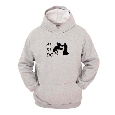 Imagem de Moletom Masculino Canguru com Capuz Estampa Aikido Conforto - Ragor, P