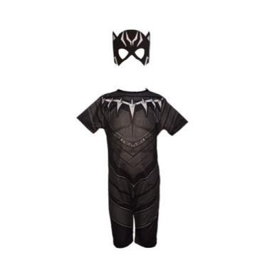 Imagem de Fantasia Roupa Infantil Pantera Negra Com Máscara - Bililika, Preto, M