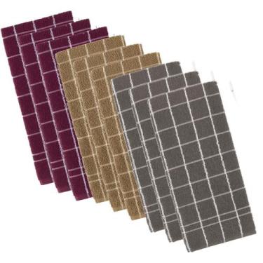 Imagem de Kit 9 panos de prato teka chef premium atoalhado 100% algodão 45 x 70c