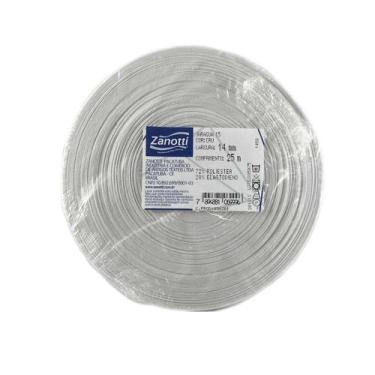 Imagem de Elástico Jaragua Zanotti C/25 Metros - Escolha a largura, Branco, 14mm