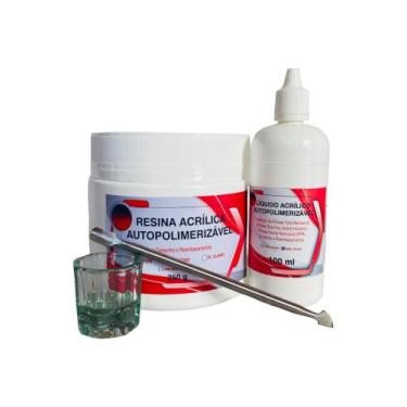 Imagem de Acrilico Para Conserto Carcaca De Notebook 250 Gr + 100 Ml + Kit Inox 