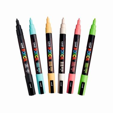 Imagem de Caneta Posca PC-3M Kit C/ 6 Cores A Sua Escolha - Uniball