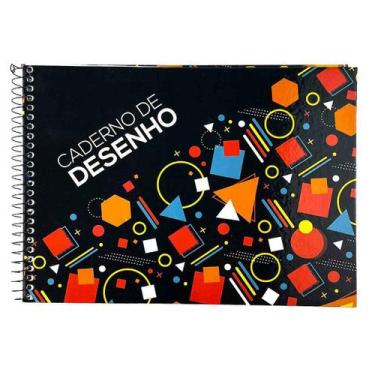 Imagem de Caderno de Desenho espiral capa dura horizontal 96 folhas - Marca