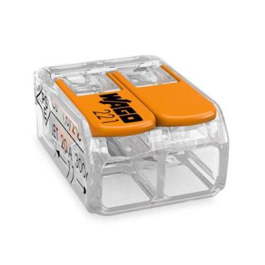 Imagem de Conector de Fios com 2 Polos Linha 221 Wago 2210412