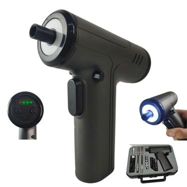 Imagem de Chave de Fenda Eletrica 29 Bits Parafusadeira Furadeira Maleta Broca Luz de Led Bateria Recarregavel Sem Fio Construçao Obra Reforma