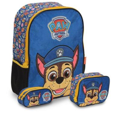 Imagem de Kit Mochila Escolar Masculina Patrulha Canina Resistente - Plike