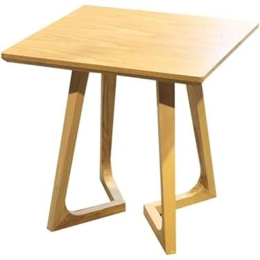 Imagem de Mesa de jantar de cozinha, mesa redonda de madeira de 60 * 60 x 60 cm, sala de estar, leite, chá, loja, sofá, mesa de café impermeável durável (tamanho: 60 x 60 x 60 cm, B, 60 x 60 x 60 cm