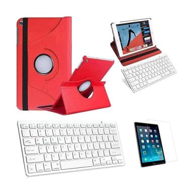 Imagem de BDNET, Capa/Teclado/Pel para iPad 10a Geração 10.9" 2023 - Vermelho
