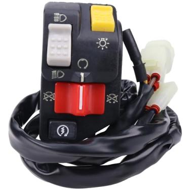 Imagem de WQSING Farol de partida do interruptor de desligamento do guidão esquerdo compatível com Honda TRX250EX Sportrax 250 2006-2007 ATV 35200-HN6-A31 Sinal de seta de partida do motor de iluminação