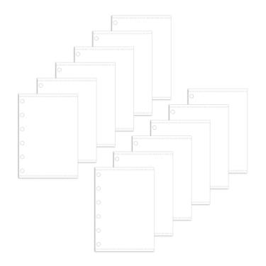 Imagem de 2 conjuntos de envelopes para dinheiro A7 fosco translúcido PP fichário bolsos sem zíper sem aba 6 furos sacos de folhas soltas 12 folhas envelope de dinheiro para agenda de orçamento carteira pasta