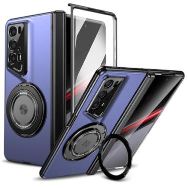 Imagem de GANGANPRO Capa compatível com Honor Magic Vs3 com suporte giratório para celular com suporte magnético à prova de choque para Honor Magic Vs3 de 7,9 polegadas, azul