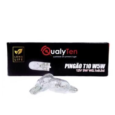 Imagem de 4 caixas com 10 lampadas halogena pingao t10 5w 12v - QUALYTEN