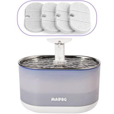 Imagem de Bebedouro Pet Fonte Silenciosa Cães Gatos MADOG + 4 Filtros