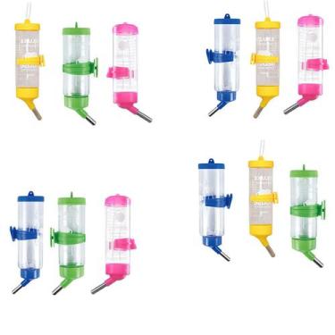 Imagem de Bebedouro de Hamster Furao Rato 125ml Kit 3 unidades Cor Sortida Porqu
