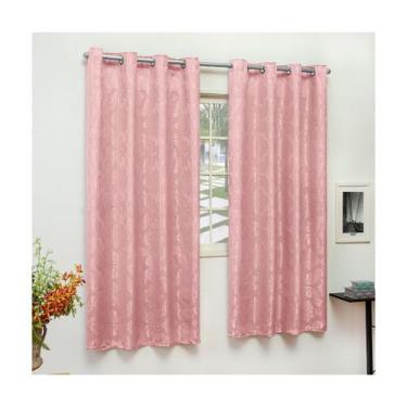 Imagem de Cortina Jacquard Jacar Semi Blackout Porta Balcão 2,80m Sala Quarto Es