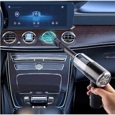 Imagem de Aspirador de Pó Portátil Sem Fio, Multifuncional 3 em 1: Aspirador/Soprador/Compressor de Vácuo, Recarregável USB, 120W 6000Pa Mini Aspirador para Limpeza de Carro, Sala, Cozinha, Quarto e Escritório