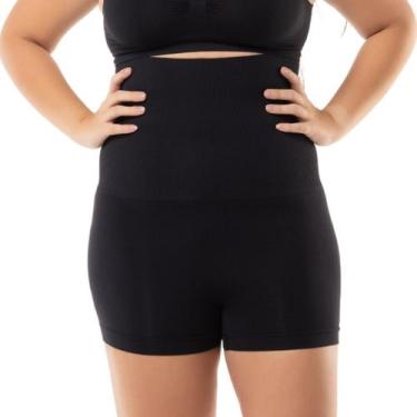 Imagem de Cinta Modeladora Feminina Sem Costura Cintura Alta com Silicone de Méd