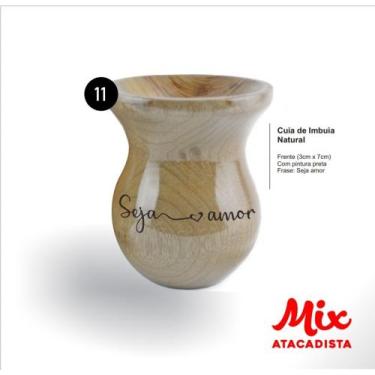 Imagem de Cuia De Madeira Gravada A Laser - Imbuia - Mix Atacadista, MOD 11