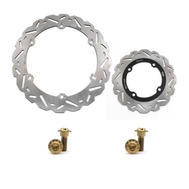 Imagem de Discos de freio dianteiros traseiros rotores com parafusos de montagem para Honda CB500F CBR500R 2013-2021, CB500X 2013-2018, CB650F 2014-2018, CB650F ABS 2014-2018, acessórios de substituição de