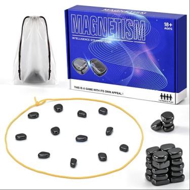 Imagem de Jogo de xadrez magnético com pedras, Jogo magnético com corda, Jogos d