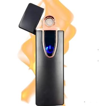 Imagem de Isqueiro Eletrônico USB Recarregável, Touch Screen, Premium, Presente Unissex