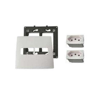 Imagem de Conjunto 4x4 2Mod+ Suporte 4x4+ 2 Mod Toamada 10A Pial Plus+ - Legrand