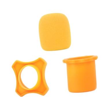 Imagem de Kokiya Tampa de esponja de microfone Anti-deslizamento Bottom Hight Selper para gravação de estúdio Bar Uso doméstico, Laranja