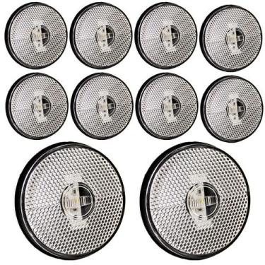 Imagem de 10 Lanterna Lateral Caminhão Carreta Baú Randon LED BIVOLT CR - Prime