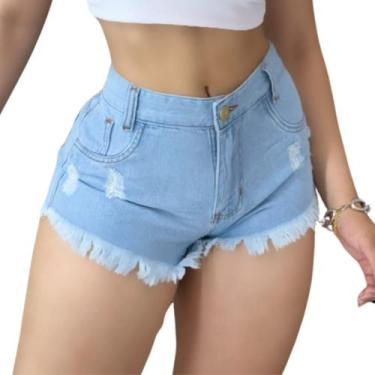 Imagem de Short jeans - sem marca, Branco, PP
