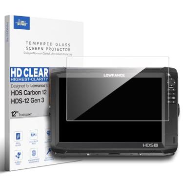Imagem de INNOSURE Protetor de tela de vidro temperado premium projetado para Lowrance HDS Carbon 12, Lowrance HDS-12 Gen 3 Fishfinder tela sensível ao toque de 12 polegadas antiarranhões (HD Clear)