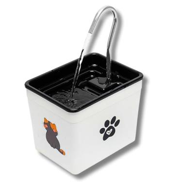 Imagem de Bebedouro para Gatos 1,8L Automático – Fonte Silenciosa Bivolt, Estimula Hidratação, Evita Problemas Renais, Ideal para Pets (Branco, 1,8 Litros)