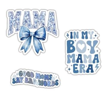 Imagem de BAVAHA Adesivo My Boy Mom Era (3 pçs/7,6 cm) adesivo Good Moms Say Bad Words Mama Chinoiserie adesivo engraçado menino mãe clube dia das mães presentes decorações para carro, caminhão, laptop,