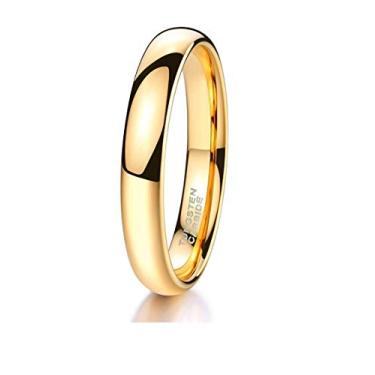 Imagem de Anel de casamento unissex de 1 mm, 2 mm, 3 mm, 4 mm, 5 mm, 6 mm, 7 mm, 8 mm, branco de tungstênio, ouro amarelo/ouro rosa/preto, polido, confortável, tamanho 3 a 17