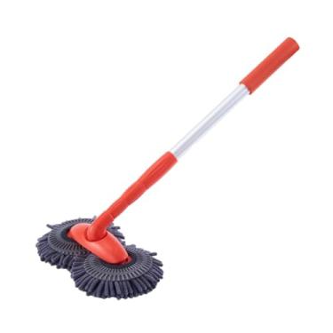 Imagem de JicSuXi Pincel de lavagem de carro com alça retrátil 360 ° Polo de liga de alumínio rotativa 22.8innch-33.4inch-45.2inch Microfibra absorvente