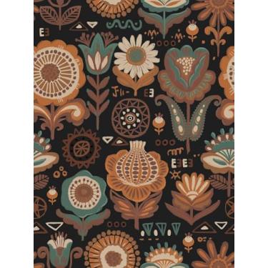 Imagem de Forro de prateleira adesivo [versão atualizada], papel de contato de prateleira para armários, forro decorativo de gaveta de filme de vinil para adesivo de cômoda (marrom/preto/roxo 44 cm x 297 cm)