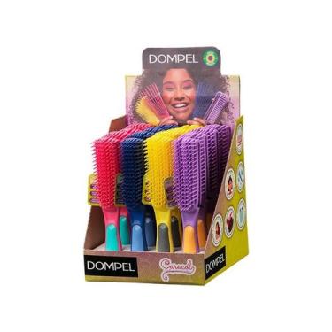Imagem de Escova Cabelo Caracol Cabelos Crespos e Cacheados Flexível Dompel - Ca
