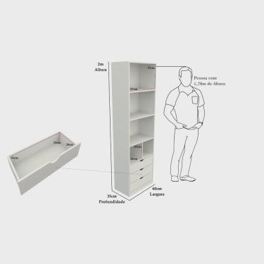 Imagem de Armário Colmeia Mirela M16 100% Mdf (closet Lojas Expositor)