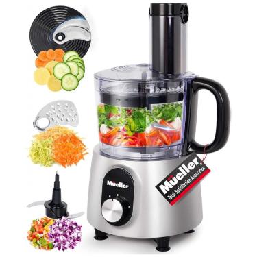 Imagem de Processador de Alimentos Multifuncional 1.9L com 2 Velocidades, 650W, 110v, MUELLER HOME FP 800, Preto