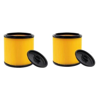 Imagem de Pacote com 2 filtros HEPA de cartucho padrão Amigriki CMXEVCVVCFSCM compatível com CRAFTSMAN Aspirador de pó 5-20 GAL 19-75L (AMARELO) CMXEVCVVJHI6I2A, CMXEVCVVBVA1612, 1364502,1364503