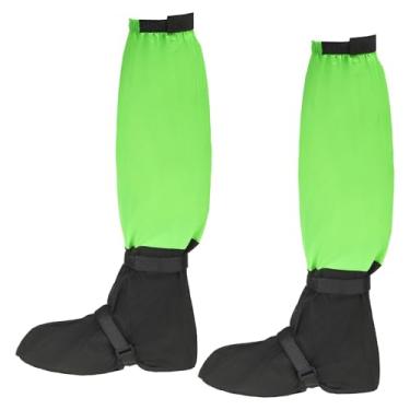 Imagem de PATIKIL Capas de sapato à prova d'água, capa de chuva com zíper, capas de botas de neve, galochas protetoras para atividades ao ar livre, M, verde, preto