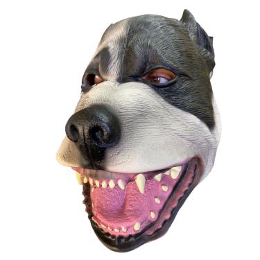 Imagem de Fantasia Máscara Cachorro Pit Bull com dentes- De Látex