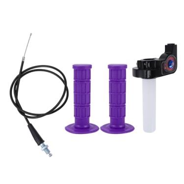 Imagem de REPAIROCK Kit de capas de guidão de borracha para motocicleta, scooter, bicicleta, quadriciclo, roxo, 1 conjunto