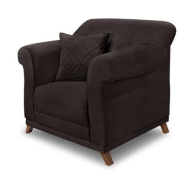Imagem de Poltrona Amsterdam Suede - Lucadi Home, Suede Café